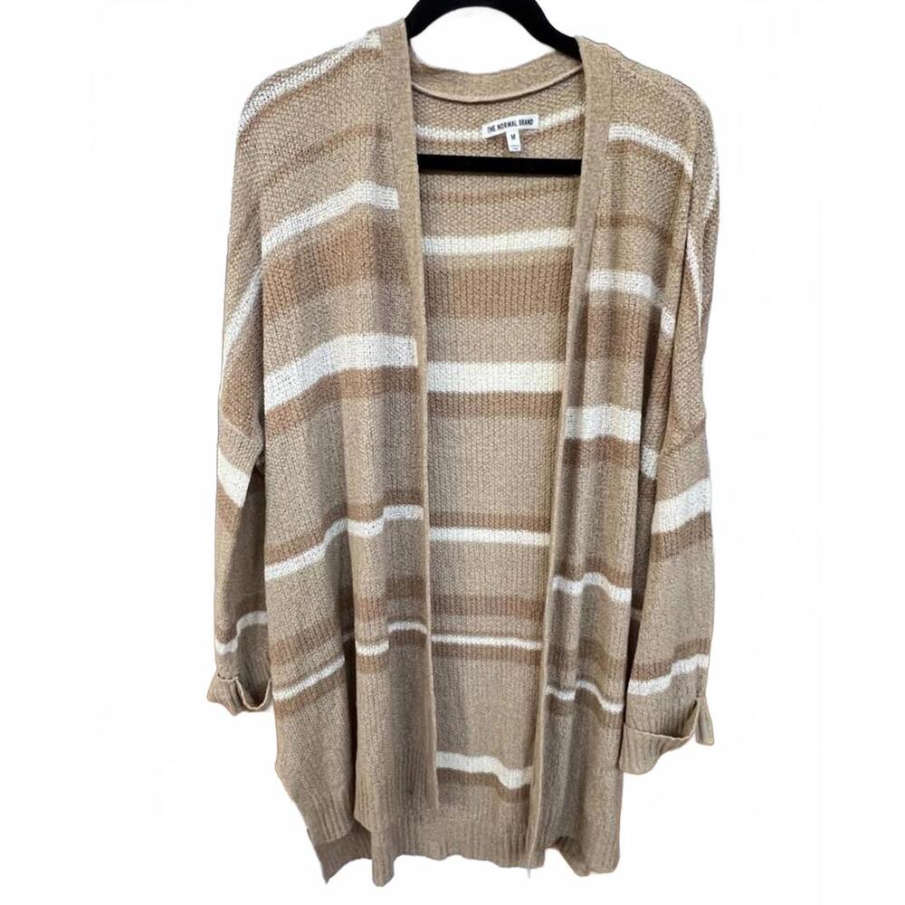 The Normal Brand Beige and White Striped Sweater‎ Size M
